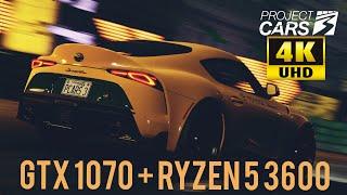 Gtx 1070 + Ryzen 5 3600  4k Ultra Game play  with Project cars 3. Project cars 3 Ultra 4K game play.