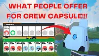 What People Offer For CREW CAPSULE In Jailbreak Roblox!