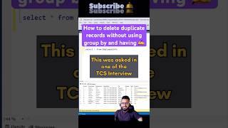 How to remove duplicate records from the table #shorts #sql #coding #sqlqueries