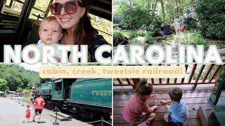 vacation with us! cabin life, exploring the creek, tweetsie railroad | NORTH CAROLINA VLOG