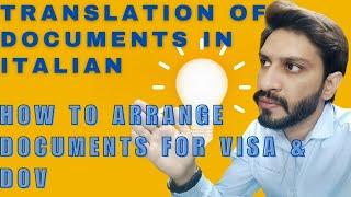 Arrangment of VISA Documents for Italian Embassy | DOV #translation#2023