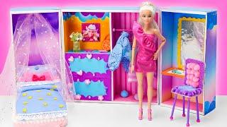 EINFACH & LUSTIG! Baue ein tragbares Barbie-Haus aus Pappe! 