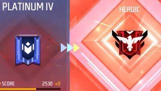 BR Ranked Push Gameplay | PLATINUM TO HEROIC | Ranked Push in Solo| Free Fire BR Ranked Gameplay|S40