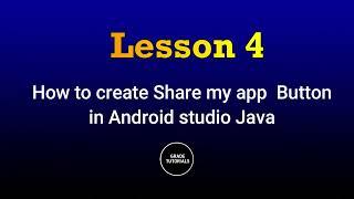 How to implement share App button in Android studio java