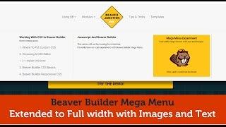 Extending the Beaver Builder Mega Menu (who needs plug-ins?)