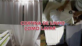 #DICA como lavar sua cortina de linho #donadecasa