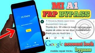 mi a1 frp bypass and pattern unlock || mi A1 ka frp (google account) lock aur pattern lock kese tode