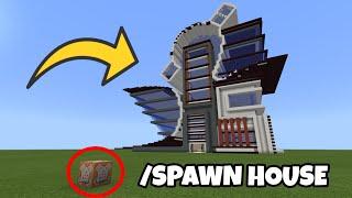HOW TO SPAWN A MODERN HOUSE USING COMMANDS IN MINECRAFT BEDROCK!!?