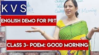 KVS English Demo for PRT (Class 3: POEM)