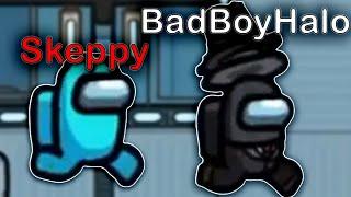 Skeppy and BadBoyHalo Play Among Us Together! \\ First Time Skeppy Play Among Us