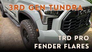 3rd Gen Tundra TRD Pros Fender Flares - Refinished in Semi Flat Black
