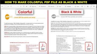 How to Convert Color PDF to Black & White in Windows 11/10 for Free
