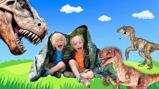 A CRAZY DINOSAUR EXPERIENCE with Sky and Finn | Dinosaurs for Kids