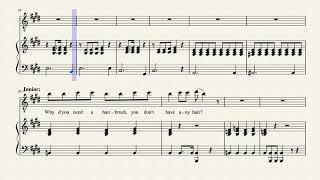 VeggieTale's "The Hairbrush Song" Sheet Music