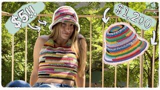 Easy Tutorial for Miu Miu’s Crochet Bucket Hat!