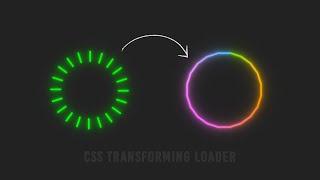 Simple CSS Animation Effects | CSS Transforming Circle Loader
