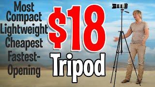 Travel tripods- most lightweight compact cheapest eye level tripods in the world