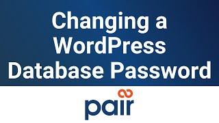 Changing a WordPress Database Password
