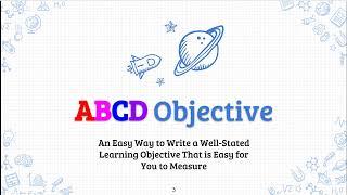 Writing ABCD Objectives