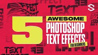 5 Photoshop Text Effects AMAZING For BEGINNERS!