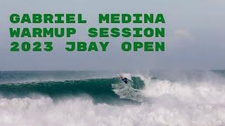 Gabriel Medina warming up for the 2023 Jbay Open