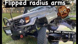79 series Landcruiser flipped radius arm conversion !