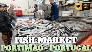 TRADITIONAL FISH MARKET IN PORTIMAO - ALGARVE - PORTUGAL - 2024 - 4K