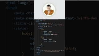 How to Make Circular Images in CSS with Border-Radius #shorts #short #shortvideo