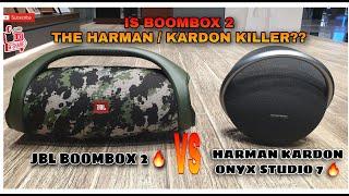 JBL Boombox 2 vs Harman / Kardon Onyx Studio 7 sound & bass test