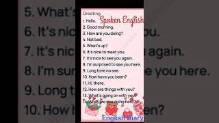 Greeting words #shorts @EnglishDiary-Lets-Learnenglish