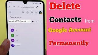 How to Delete Contacts from Google Account Permanently