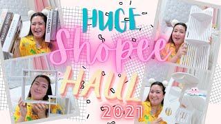 HUGE SHOPEE HAUL 2021 // SUPER MURANG SHELVES & TABLE // ROOM & HOME DECOR