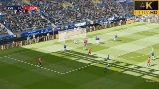 4K | PES 2025 Ultra Realism Graphics & Sound Mod | Everton vs Manchester United | Premier League