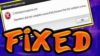 [Fixed] - Operation Did Not Complete Successfully Because The File Contains A Virus Windows 10