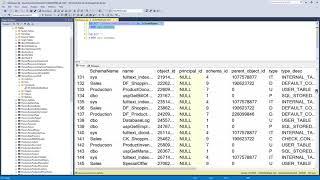 Retrieving a list of SQL Server objects (constraints, tables, views, functions) using sys.objects