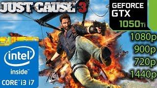 Just Cause 3: GTX 1050 ti - i3 6100 and i7 4790 - 1080p - 900p - 720p - 1440p