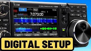 Icom IC-7300 SETUP for WSJT/FT8 Digital Modes (Easy and Simple)