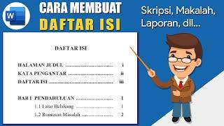 Cara Membuat Daftar Isi Yang Lurus & Rapi | Tutorial Microsoft Word