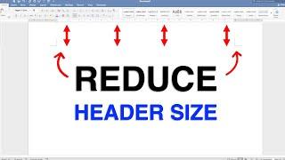 How To Reduce Header Size In Word