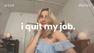 i quit my job to be self-employed | real & raw artist diaries VLOG