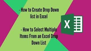 How to Create Drop Down list in Excel and how to Select Multiple Items From an Excel Drop Down List