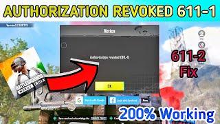 BGMI LOGIN PROBLEM || AUTHENTICATION REVOKED 611 || BGMI FACEBOOK LOGIN PROBLEM || BGMI LOGIN TODAY