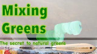 How to mix green oil paint for landscape paintings (secret for mixing a natural green)