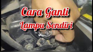 Tutorial cara ganti bohlam lampu depan atau lampu utama mobil toyota calya sigra