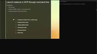 Launch GCP instance through command line cli