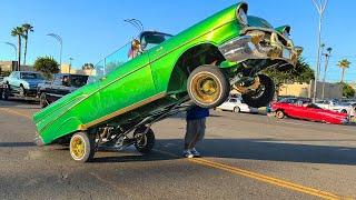 LOWRIDER Cars HOPPING and Cruising Van Nuys Blvd!