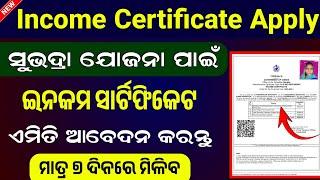 How To Apply Income Certificate In Online // Income Certificate Apply Online For Subhadra Yojana