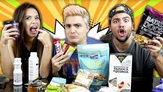 PROVANDO COMIDAS FIT (DÁ PRA SER FELIZ COM ISSO?) [+10]