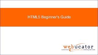 HTML5 Beginner's Guide