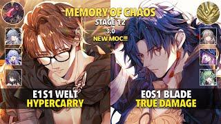 NEW MOC!!! E1S1 Crit Welt & E0S1 Blade x Jade True DMG - Memory Of Chaos 12 - Honkai: Star Rail 3.0